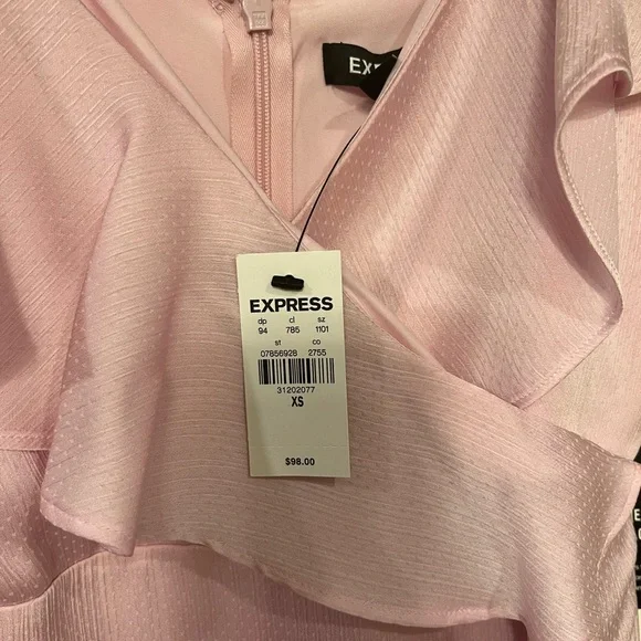 Women’s light pink spaghetti strip long dress from Express. Never worn - Picture 2 of 8